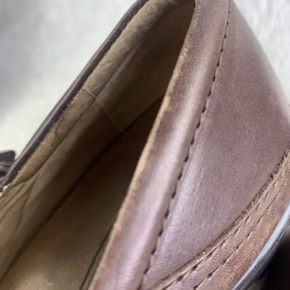 Sanita Womens Nyla Brown Leather Round Toe Wedge Heel Buckle Mary Jane Shoes 38 - Picture 11 of 16